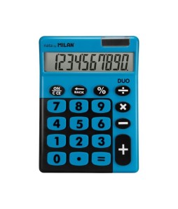 Blíster calculadora sobremesa 10 dígitos Duo, azul/150610TDBBL