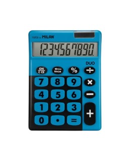 Blíster calculadora sobremesa 10 dígitos Duo, azul/150610TDBBL