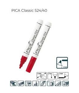 Pica Classic 524/40 Rojo//Rotulador Permanente