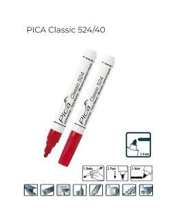 Pica Classic 524/40 Rojo//Rotulador Permanente