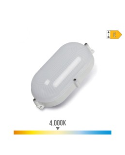 APLIQUE EXTERIOR LED OVAL 9W IP65 4000K 22x12x6cm LUZ DIA EDM