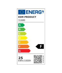 REGLETA ELECTRONICA LED 25W 6400K LUZ FRIA 2000lm 12x61x3,1cm EDM