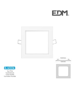 MINI DOWNLIGHT LED EMPOTRABLE CUADRADO 6W 6400K LUZ FRIA. COLOR BLANCO