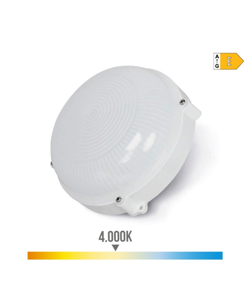 APLIQUE EXTERIOR LED CIRCULAR 12W IP65 4000K LUZ DIA Ø18,8x7,5cm EDM