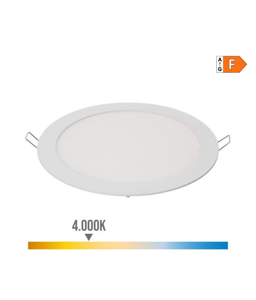 DOWNLIGHT LED EMPOTRABLE REDONDO 20W LUZ DIA 4000K 1500lm BLANCO Ø22,5