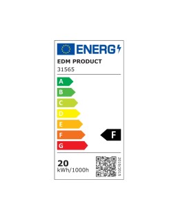 DOWNLIGHT LED EMPOTRABLE REDONDO 20W LUZ FRIA 6400K 1500lm BLANCO Ø22,