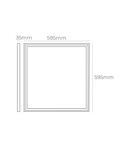 PANEL DE LED 40W 4300lm RA80 60x60cm 6400K LUZ FRIA EDM