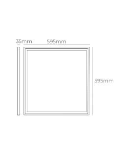 PANEL DE LED 40W 4300lm RA80 60x60cm 6400K LUZ FRIA EDM