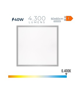 PANEL DE LED 40W 4300lm RA80 60x60cm 6400K LUZ FRIA EDM