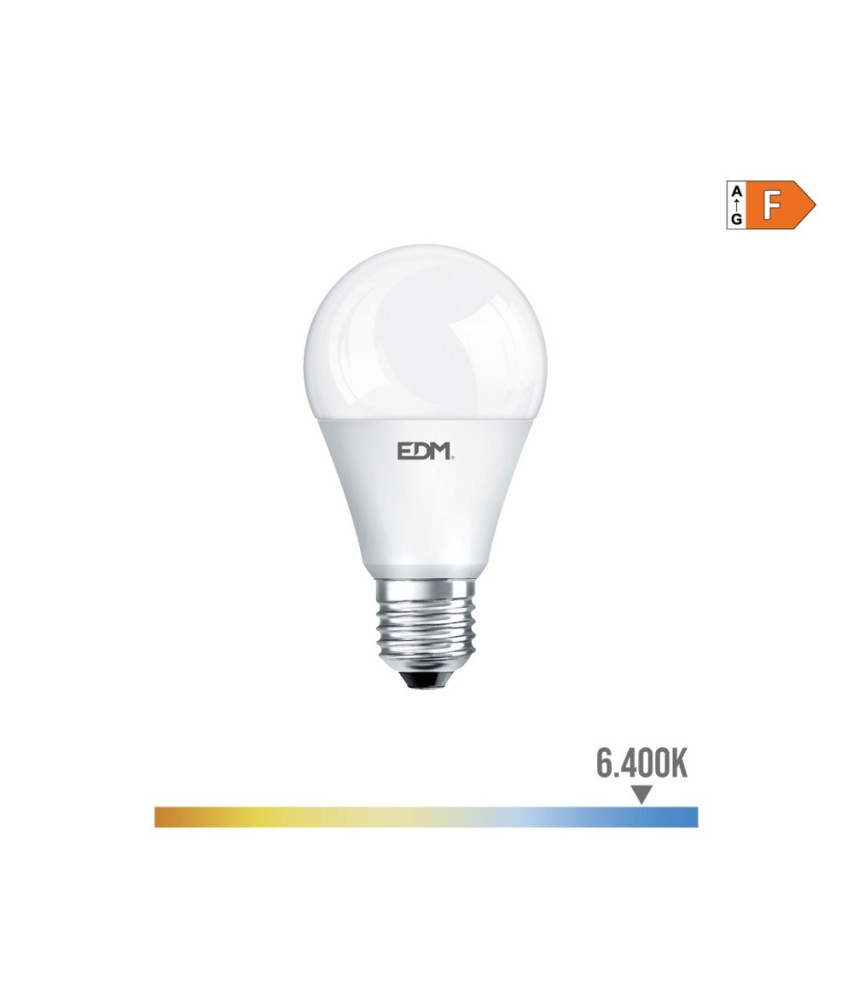 BOMBILLA STANDARD LED E27 10W 932lm 6400K LUZ FRIA Ø5,9x11cm EDM//9832