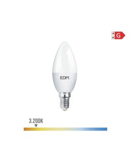 BOMBILLA VELA LED E14 5W 400lm 3200K LUZ CALIDA Ø3,6x10,3cm EDM/98329