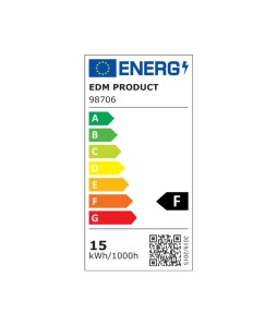 BOMBILLA STANDARD LED E27 15W 1521lm 6400K LUZ FRIA Ø6x11,5cm EDM98706