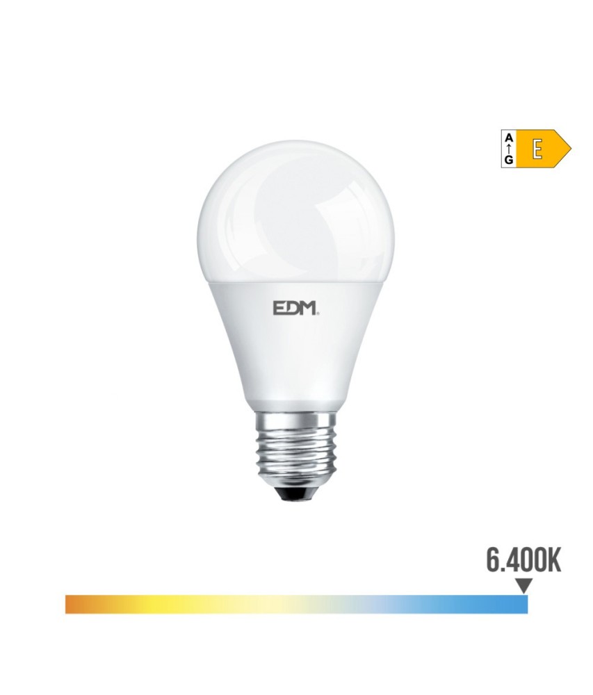 BOMBILLA STANDARD LED E27 20W 2100lm 6400K LUZ FRIA Ø6,5x12,5cm EDM