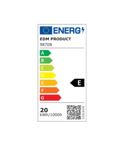 BOMBILLA STANDARD LED E27 20W 2100lm 6400K LUZ FRIA Ø6,5x12,5cm EDM