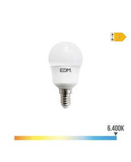 BOMBILLA ESFERICA LED E14 8,5W 1000lm 6400K LUZ FRIA Ø4,5x8,7cm/98727