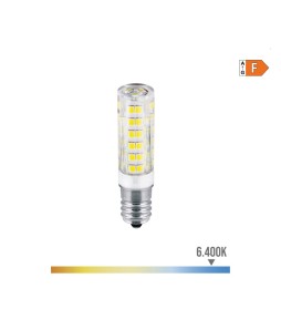 BOMBILLA TUBULAR DE LED E14 4,5W 450lm 6400K LUZ FRIA Ø1,6x6,6cm/98886