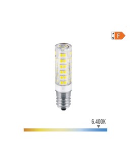 BOMBILLA TUBULAR DE LED E14 4,5W 450lm 6400K LUZ FRIA Ø1,6x6,6cm/98886