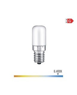 BOMBILLA PEBETERO TUBULAR LED E14 1,8W 130lm 6400K LUZ FRIA Ø1,8x4,8cm