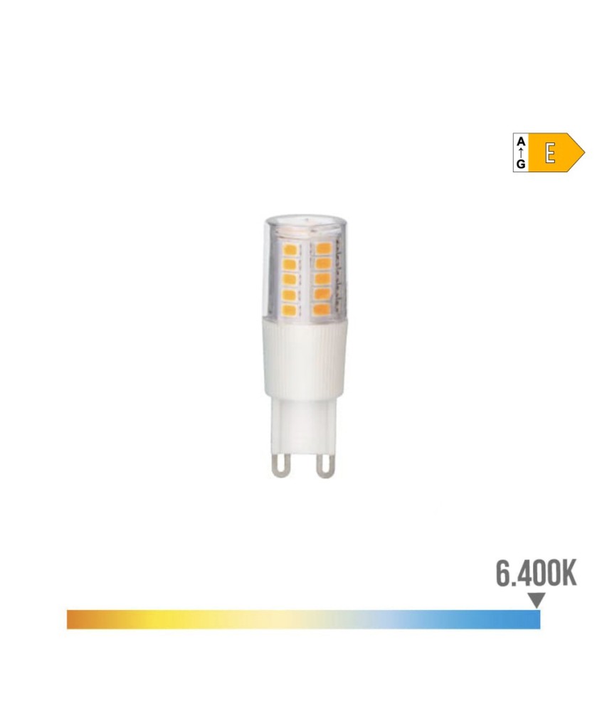 BOMBILLA G9 LED 5.5W 650lm 6400K LUZ FRIA BASE CERAMICA Ø1,8x5,4cm EDM