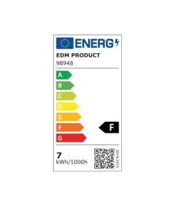 BOMBILLA ESFERICA LED E14 7W 600lm 6400K LUZ FRIA Ø4,5x8,2cm EDM