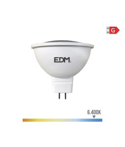 BOMBILLA DICROICA LED MR16 (GU5.3) 5W 12V 450lm 6400K LUZ FRIA Ø5x5cm