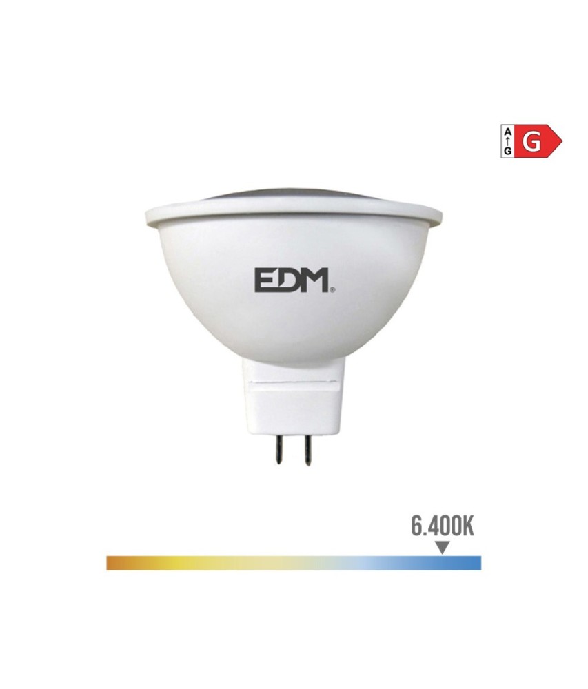 BOMBILLA DICROICA LED MR16 (GU5.3) 5W 12V 450lm 6400K LUZ FRIA Ø5x5cm