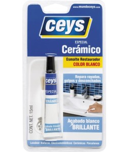 CEYS ESMALTE REPARADOR CERÁMICO BLANCO 15ml /Brillante