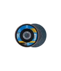 Disco de láminas lijadoras POLIFAN PFC 115x22,23 mm cónico Z40 línea universal PSF STEELOX acero/acero inoxidable