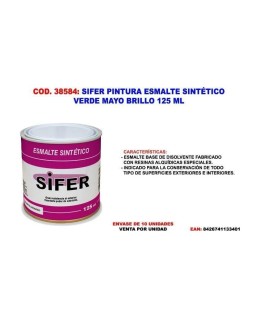 SIFER PINTURA ESMALTE SINTÉTICO 125 ml Verde Mayo/38584