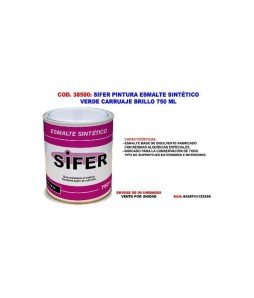 SIFER PINTURA ESMALTE SINTÉTICO 750 ml Verde Carruaje /38580