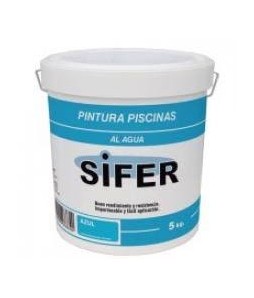 SIFER PINTURA PISCINAS AL AGUA 5Kg Azul / 210216 / Impermeable